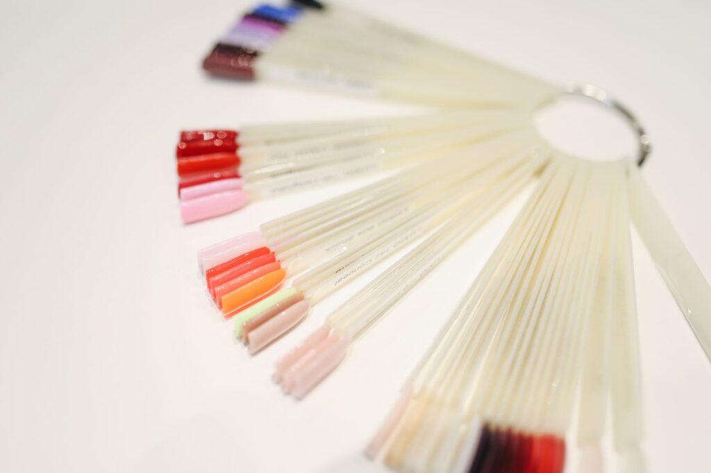 Long gel extensions with polished finish and elegant professional appearance